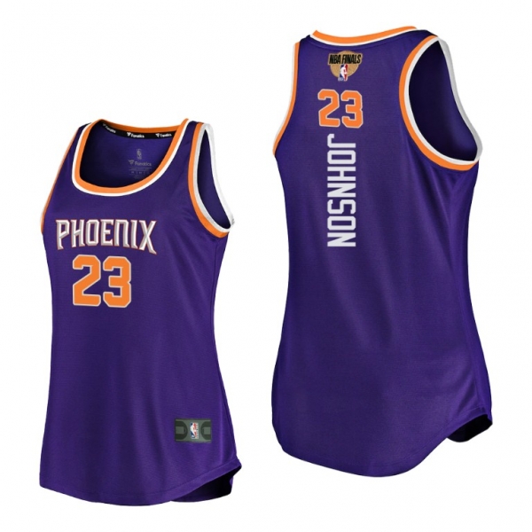 Women #23 Cameron Johnson Phoenix Suns 2021 NBA Playoffs Purple Jersey Tank