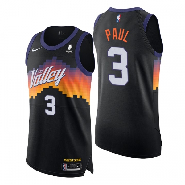 2020-21 Phoenix Suns Jersey No.3 Chris Paul City Edition Black