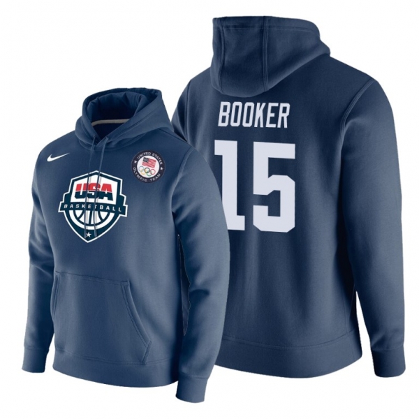 Devin Booker USA Basketball #15 2021 Tokyo Olympics Navy Hoodie