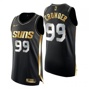 Phoenix Suns Jersey Jae Crowder Golden Edition Authentic Limited Black Gold