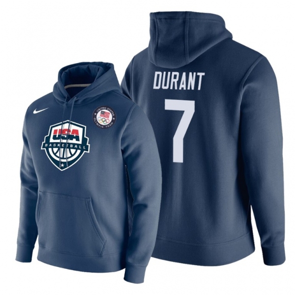 Kevin Durant USA Basketball #7 2021 Tokyo Olympics Navy Hoodie