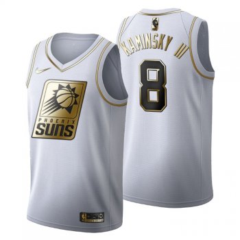 Men's Phoenix Suns #8 Frank Kaminsky III Golden Edition White Fashion Jersey