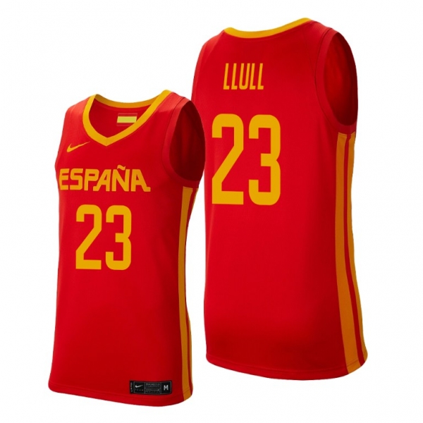 Sergio Llull #23 Spain Basketball 2021 Tokyo Olympics Red Jersey Away