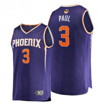 Chris Paul Phoenix Suns 2021 NBA Finals Bound #3 Jersey Purple Replica