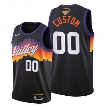 Phoenix Suns #00 Custom Black 2021 NBA Playoffs Jersey