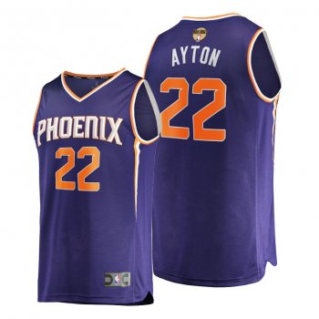 Deandre Ayton Phoenix Suns 2021 NBA Finals Bound #22 Jersey Purple Replica