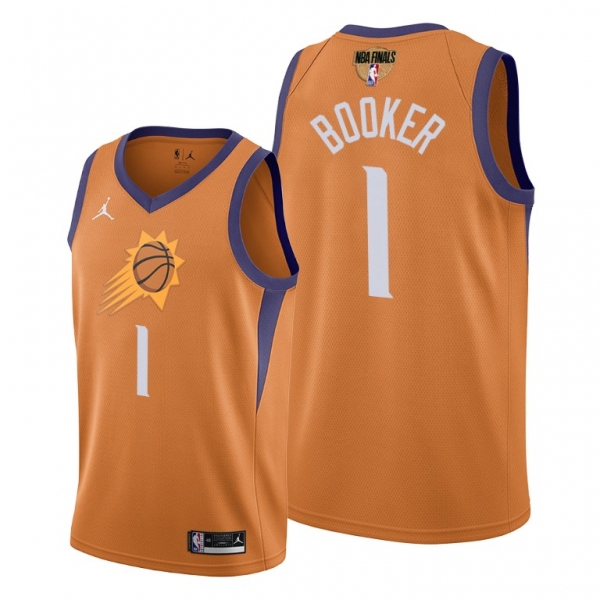 Devin Booker Phoenix Suns 2021 Western Conference Champions #1 Jersey Orange