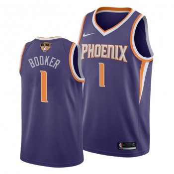 Devin Booker Phoenix Suns 2021 NBA Finals Purple #1 Jersey