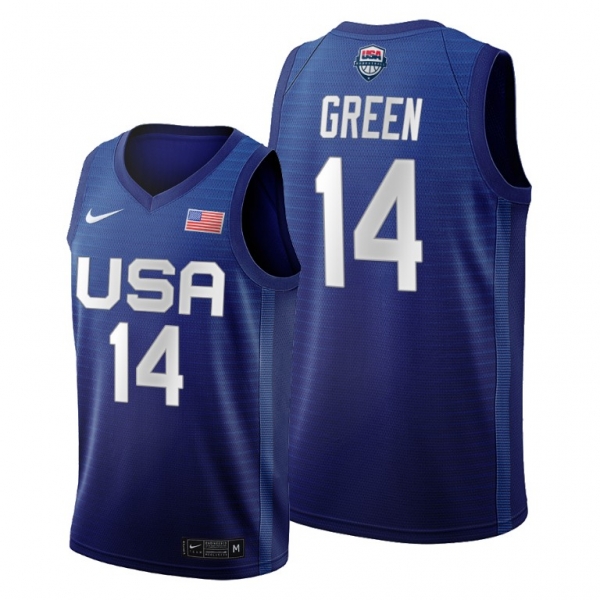 Draymond Green #14 USA Basketball 2021 Tokyo Olympics Blue Jersey Away