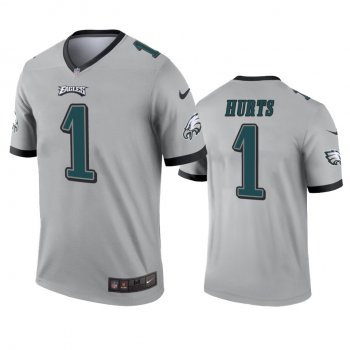 Philadelphia Eagles Jalen Hurts Silver Inverted Legend Jersey