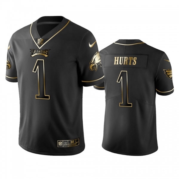 Eagles Jalen Hurts Black Golden Edition Vapor Limited Jersey