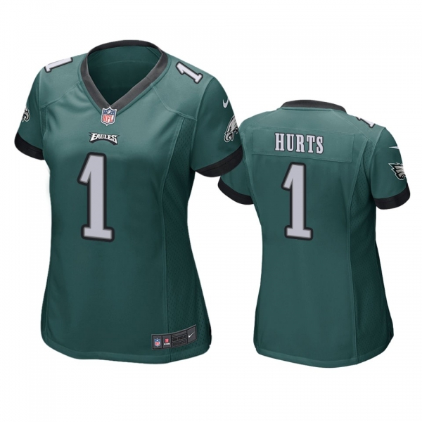 Women's Philadelphia Eagles Jalen Hurts Green Game Jersey