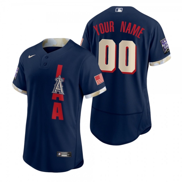 Men's Los Angeles Angels Custom Navy 2021 MLB All-Star Game Authentic Jersey