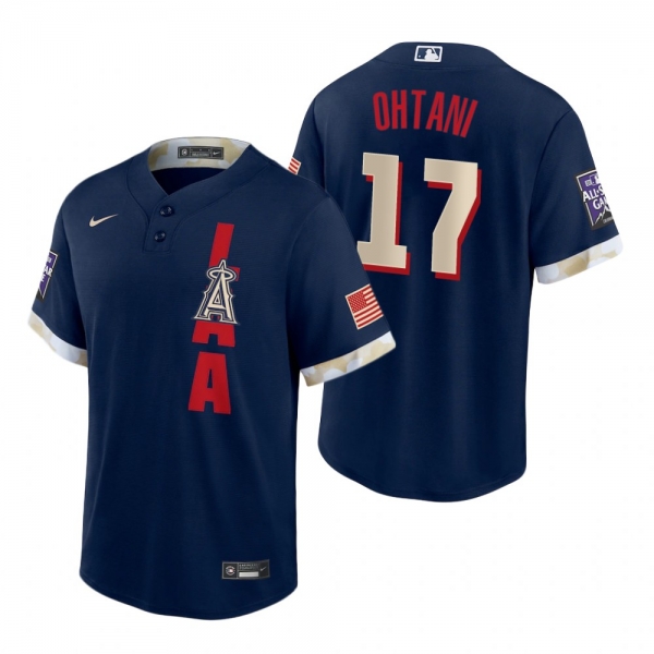 Los Angeles Angels Shohei Ohtani Navy 2021 MLB All-Star Game Replica Jersey