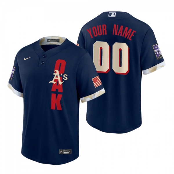 Oakland Athletics Custom Navy 2021 MLB All-Star Game Replica Jersey