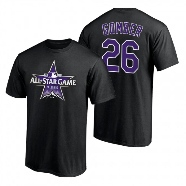 Colorado Rockies Austin Gomber Black 2021 MLB All-Star Game T-Shirt