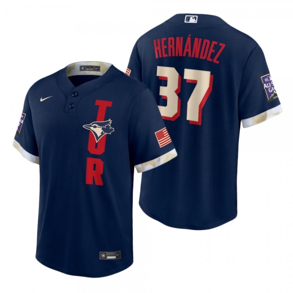 Toronto Blue Jays Teoscar Hernandez Navy 2021 MLB All-Star Game Replica Jersey