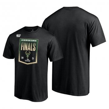 Milwaukee Bucks 2021 Eastern Conference Champions Locker Room T-Shirt Black