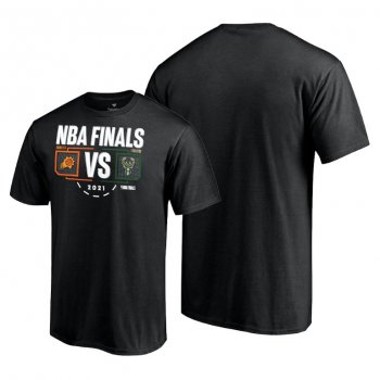 Milwaukee Bucks 2021 NBA Finals Matchup vs Suns T-Shirt Black