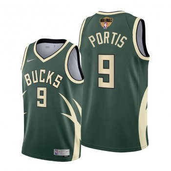 Milwaukee Bucks #9 Bobby Portis Green 2021 NBA Playoffs Jersey