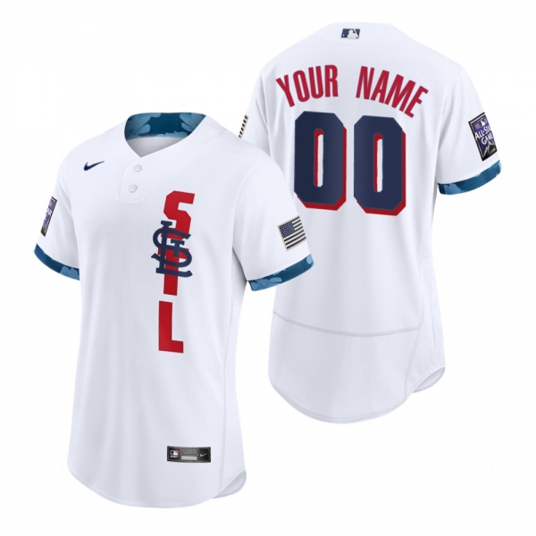 Men's St. Louis Cardinals Custom White 2021 MLB All-Star Game Authentic Jersey