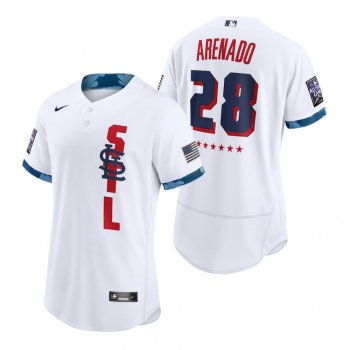 Men's St. Louis Cardinals Nolan Arenado White 2021 MLB All-Star Game Authentic Jersey