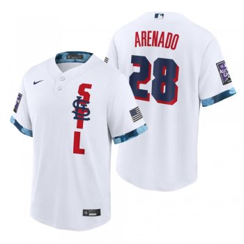 St. Louis Cardinals Nolan Arenado White 2021 MLB All-Star Game Replica Jersey