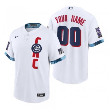 Chicago Cubs Custom White 2021 MLB All-Star Game Replica Jersey