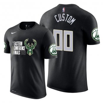 Custom #00 Bucks 2021 Eastern Conference Finals Tee Icon Green