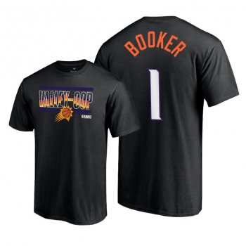 Devin Booker #1 Suns Sun in 6 T-Shirt 2021 Playoffs Black