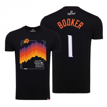 Devin Booker #1 Suns 2021 NBA Playoffs T-Shirt Rally The Valley Black