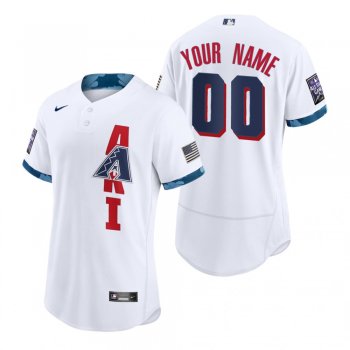 Men's Arizona Diamondbacks Custom White 2021 MLB All-Star Game Authentic Jersey