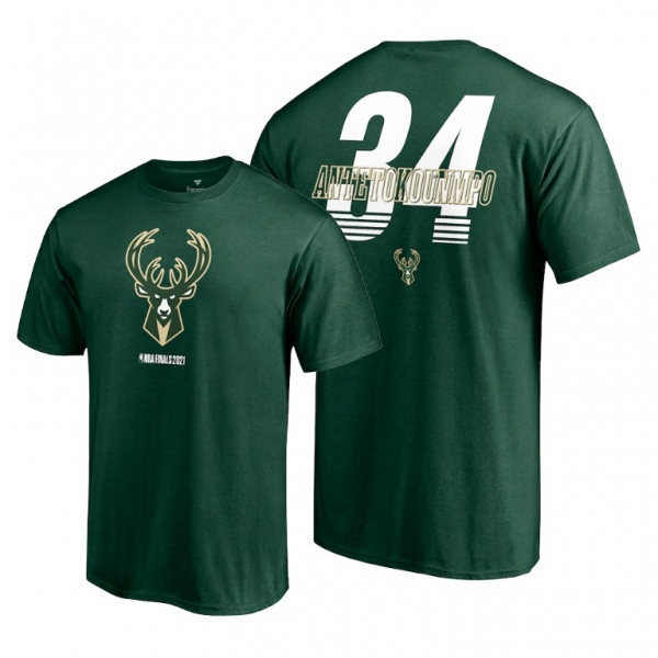 Giannis Antetokounmpo #34 Bucks 2021 NBA Finals Bound T-Shirt Green