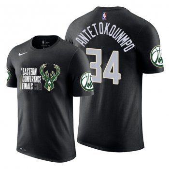 Giannis Antetokounmpo #34 Bucks 2021 Eastern Conference Finals Tee Icon Green