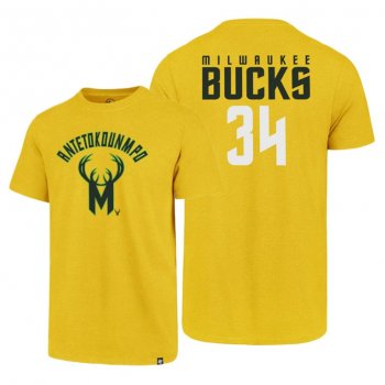 Male Milwaukee Bucks Giannis Antetokounmpo Legend Gold T-Shirt