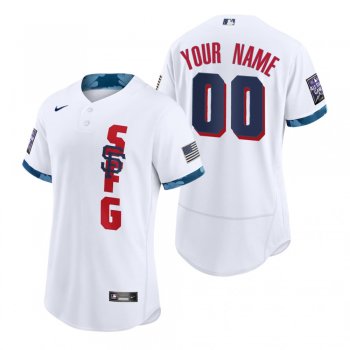 Men's San Francisco Giants Custom White 2021 MLB All-Star Game Authentic Jersey