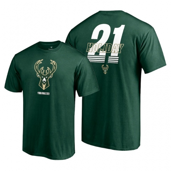 Jrue Holiday #21 Bucks 2021 NBA Finals Bound T-Shirt Green