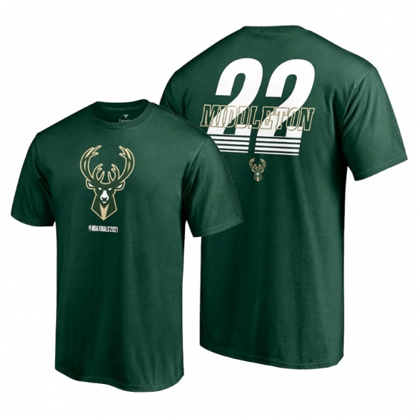 Khris Middleton #22 Bucks 2021 NBA Finals Bound T-Shirt Green