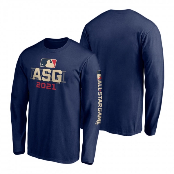 Men's 2021 MLB All-Star Game Long Sleeve Navy T-Shirt