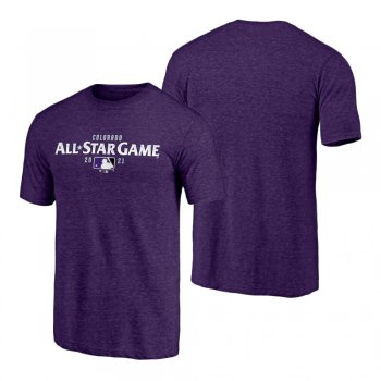 Men's 2021 MLB All-Star Game Horizontal Logo Purple T-Shirt