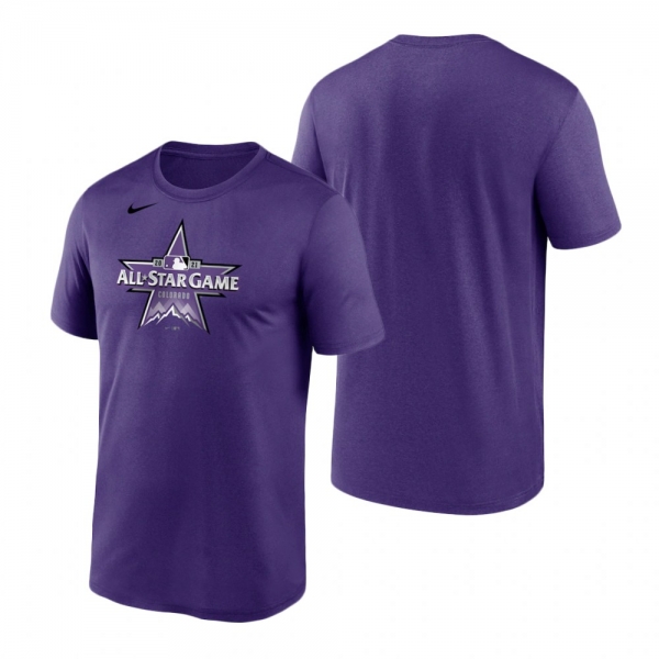 Men's 2021 MLB All-Star Game Logo Purple T-Shirt