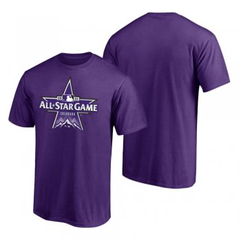 Men's 2021 MLB All-Star Game Primary Logo Purple T-Shirt