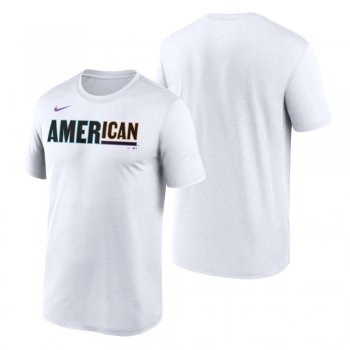 Men's American League White Wordmark T-Shirt 2021 MLB All-Star Futures Game