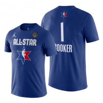 Suns Devin Booker 2020 All-Star Game #1 Blue Respect Kobe T-shirt