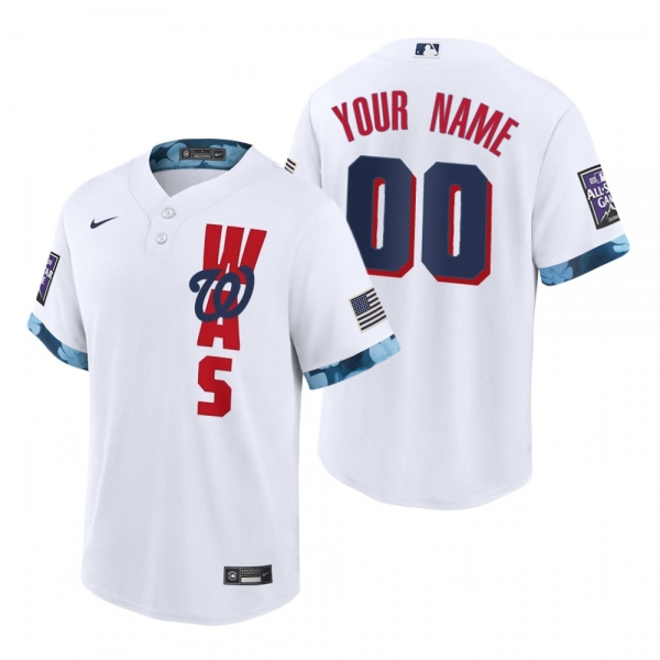 Washington Nationals Custom White 2021 MLB All-Star Game Replica Jersey