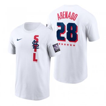 St. Louis Cardinals Nolan Arenado White 2021 MLB All-Star Game T-Shirt