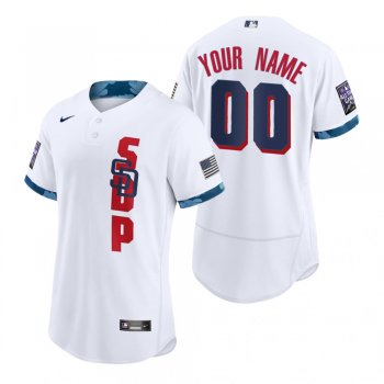 Men's San Diego Padres Custom White 2021 MLB All-Star Game Authentic Jersey