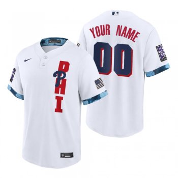 Philadelphia Phillies Custom White 2021 MLB All-Star Game Replica Jersey