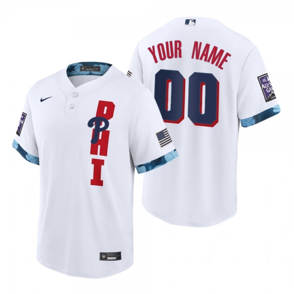 Philadelphia Phillies Custom White 2021 MLB All-Star Game Replica Jersey