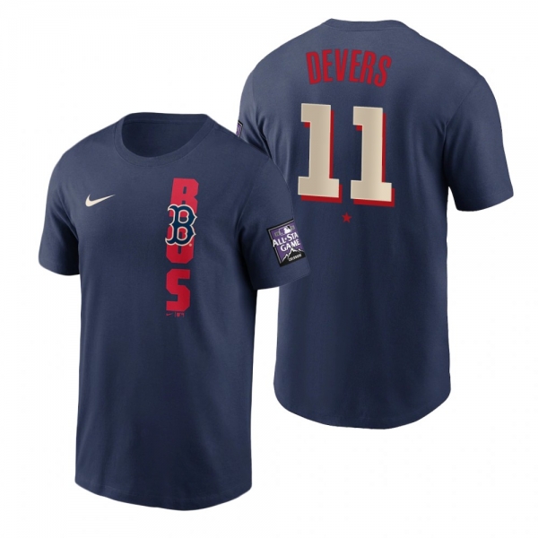 Boston Red Sox Rafael Devers Navy 2021 MLB All-Star Game T-Shirt